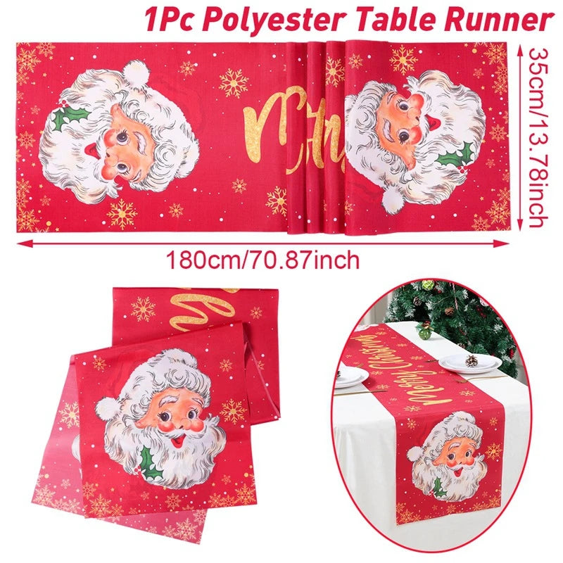 Weihnachtlicher Tischläufer aus Polyester für festliche Anlässe