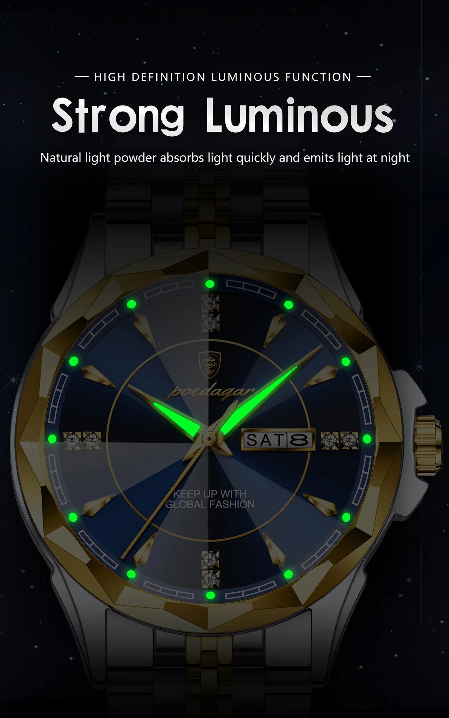 Luxus Herren Quarzuhr Wasserdicht Edelstahl Business Armbanduhr