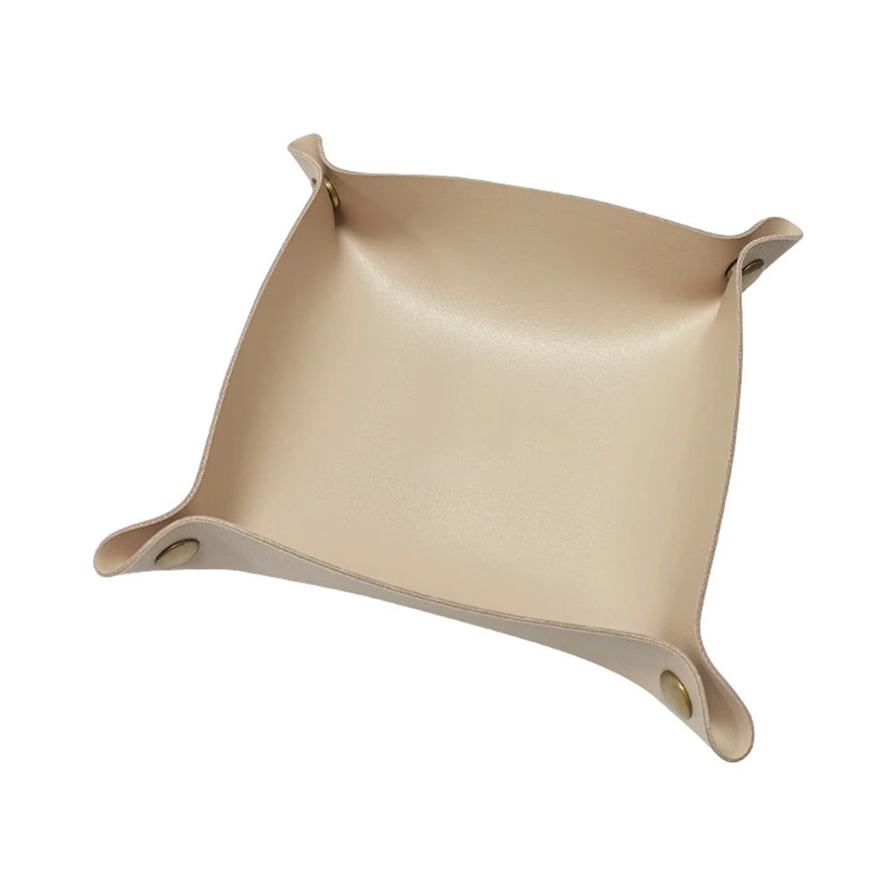 Faltbares Leder Tablett Schreibtisch Organizer Schmuck Schlüssel Münzen Ablage