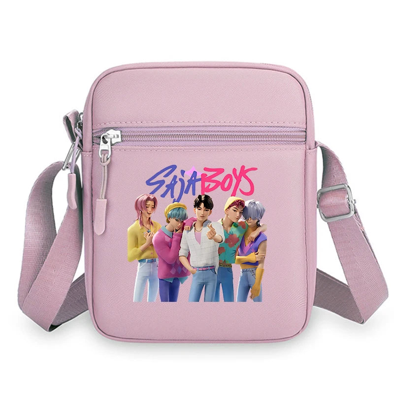 Kompakte Umhängetasche aus Nylon mit trendigem Anime Motiv für Mädchen