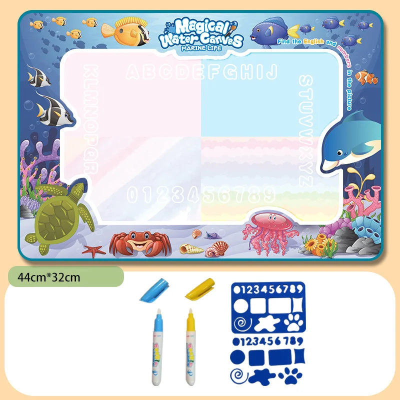Magische Wasser-Zeichenmatte – Wiederverwendbares Doodle-Malbrett 44x32cm - 100x80cm