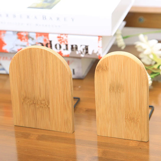 Einfacher Holz Buchstützen Halter als Desktop Organizer