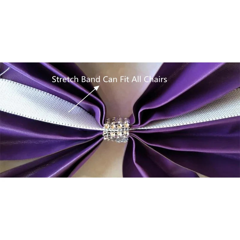 Stretch Stuhlschärpen aus Organza mit Schleifen für Events