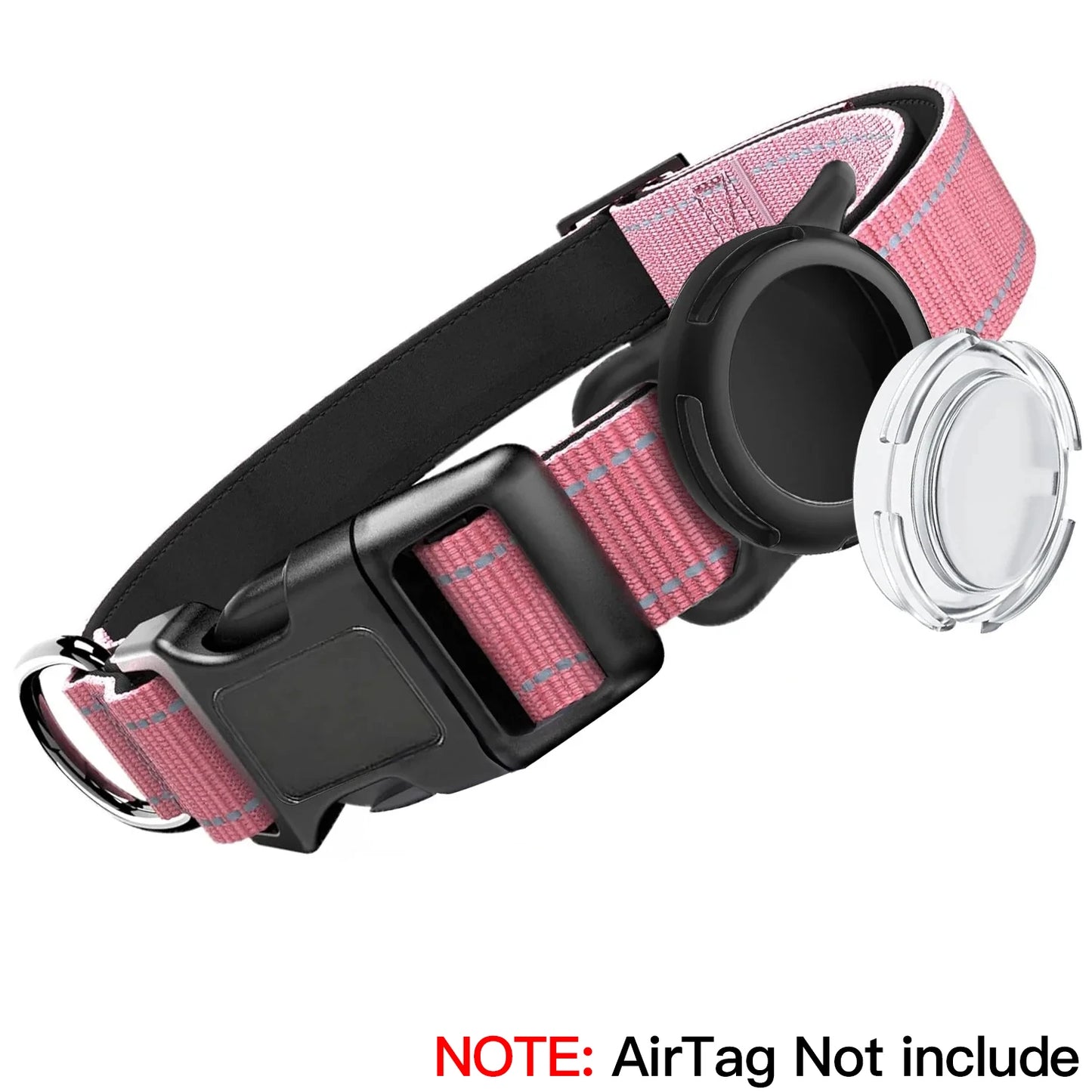 Airtag Hundehalsband reflektierend gepolstert wasserdicht für große Hunde