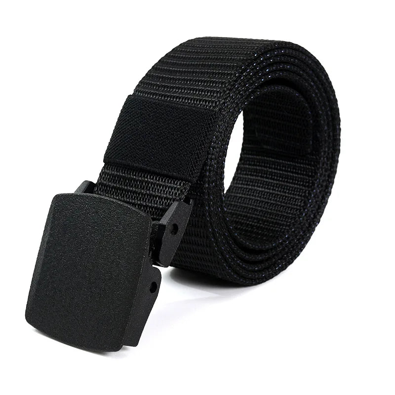Metallfreier Unisex Leinwand Gürtel robust - flexibel mit leichter Kunststoff-Schnalle