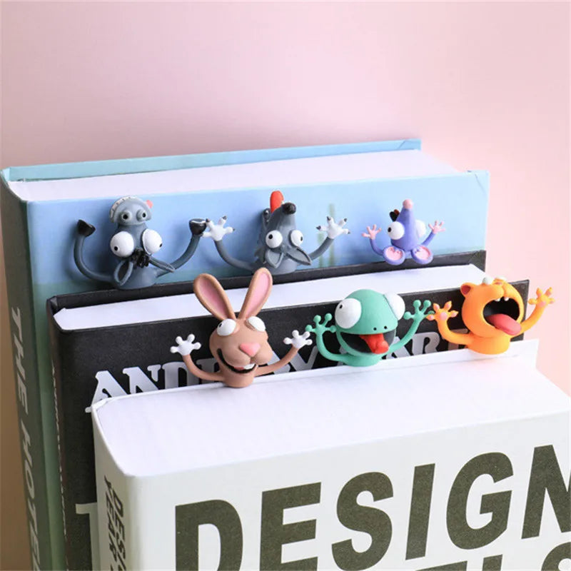 Niedliche 3D Tier Lesezeichen PVC – Katze Panda Shiba Inu Buchmarker Geschenk