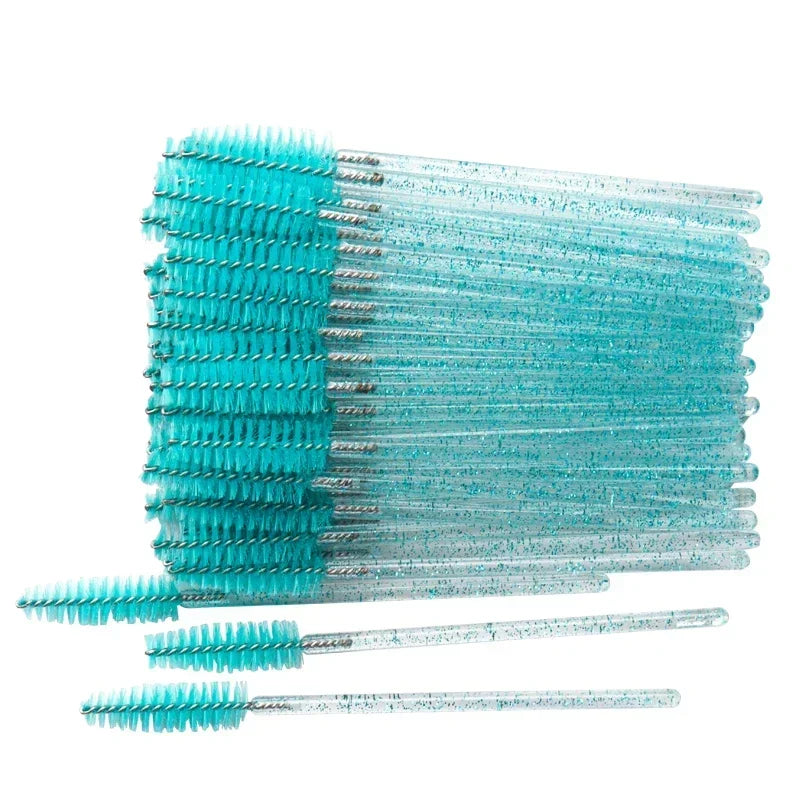50 Einweg Wimpernpinsel mit Kristalldesign – präzises - hygienisches Styling