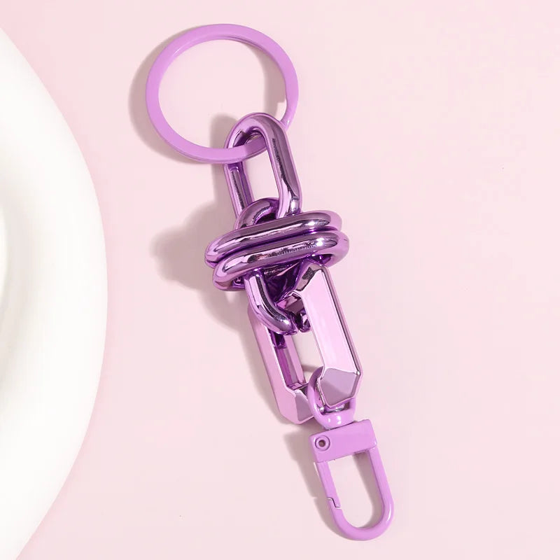 Bunte Acryl Schlüsselanhänger mit O-förmiger Schnalle – Trendiges Accessoire