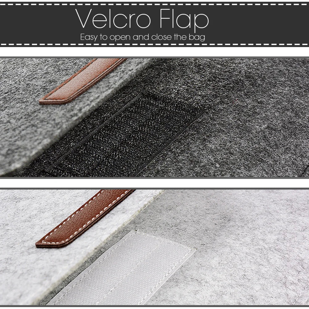 Wollfilz Laptoptasche in verschiedenen Größen mit praktischem Zubehör-Yabubestshop