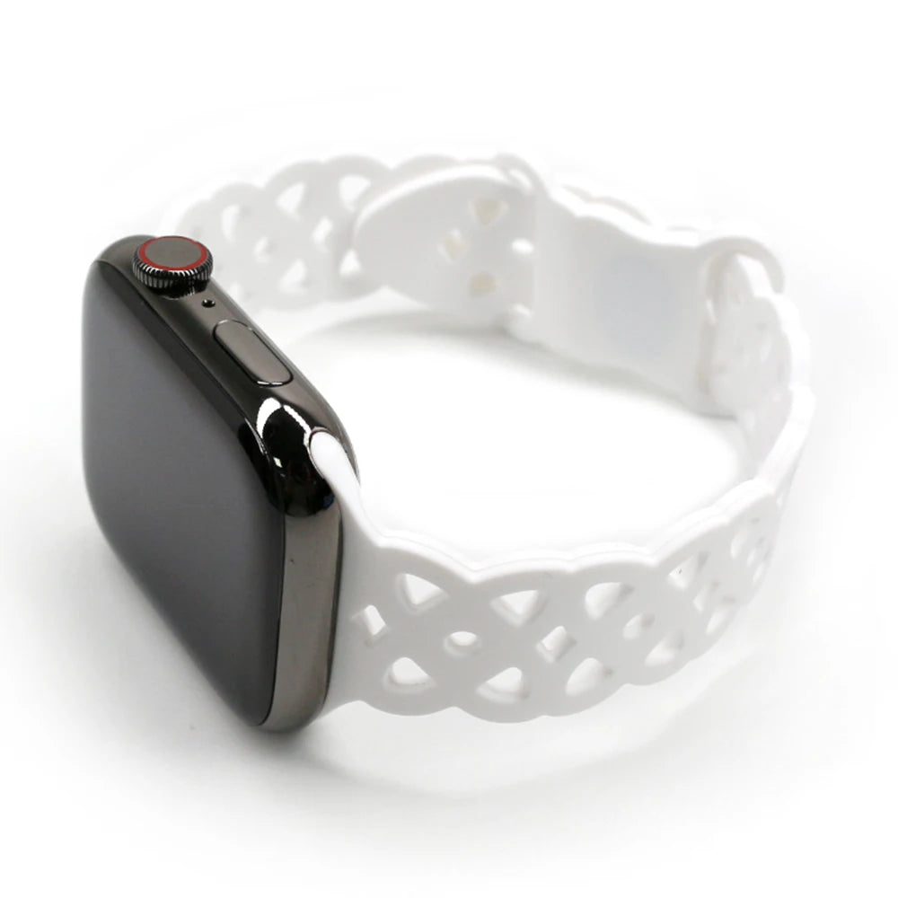 Atmungsaktives Silikon Armband für Smartwatches 38-45mm Komfort