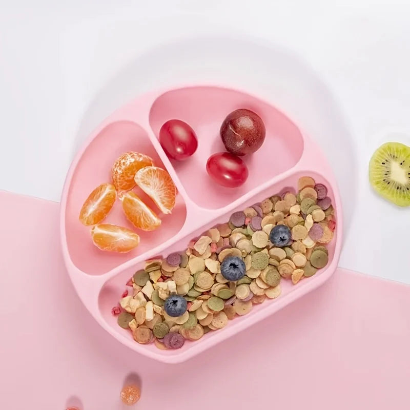 Baby Saugplatte aus Silikon mit Saugnapf spülmaschinen- und mikrowellengeeignet