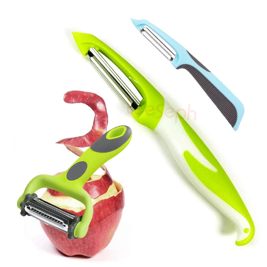 Ergonomischer Edelstahl-Schäler mit scharfer Klinge - Kartoffelöse – mühelos Schälen