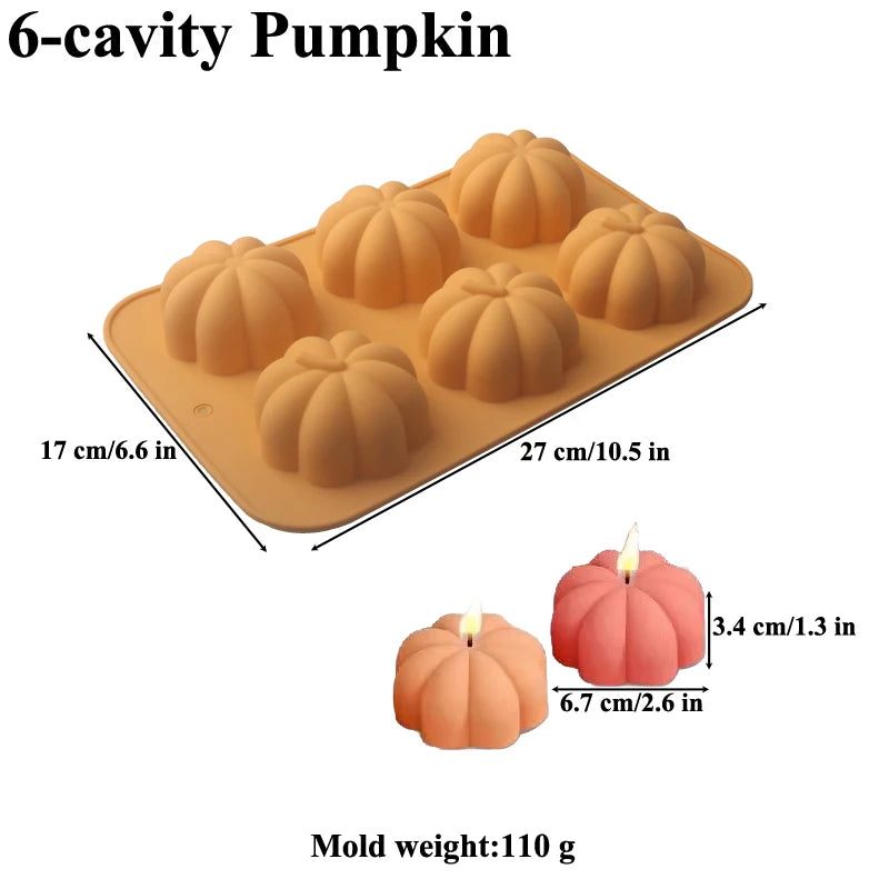 Herbstliche Silikonform mit Kürbis, Nuss und Blatt für Kuchen und Desserts