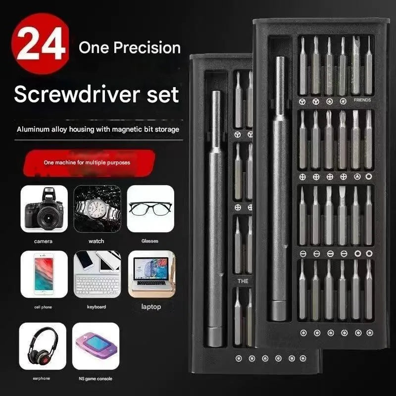Magnetisches Präzisionsschraubendreher Set mit 24 Bits für Handy und Laptop