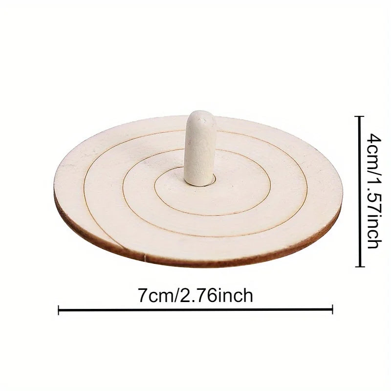 16-teiliges Holz-Kreisel Bastelset zum Malen und kreativen Gestalten