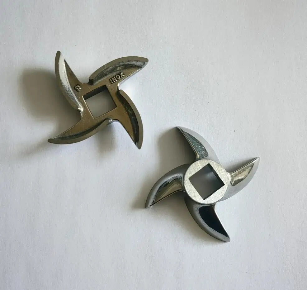 2 Fleischwolf Ersatzteile Edelstahl Runde Kreuzklinge 12x12mm Dicke 1cm