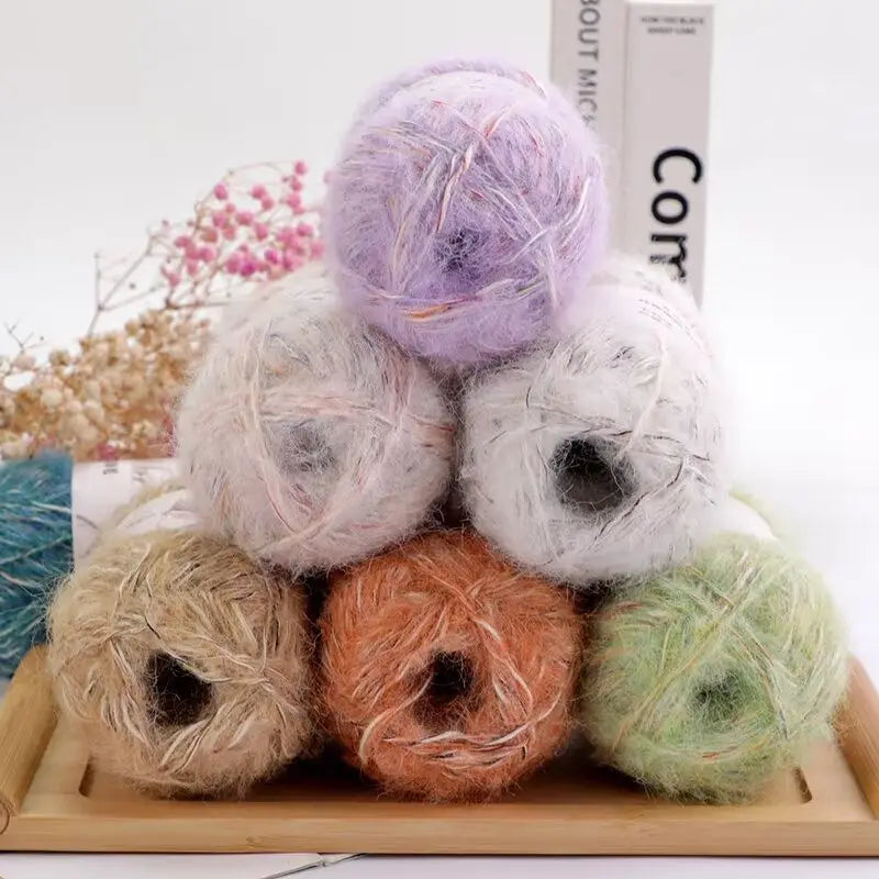 Weiches Mohair Garn für komfortable handgestrickte Kleidung