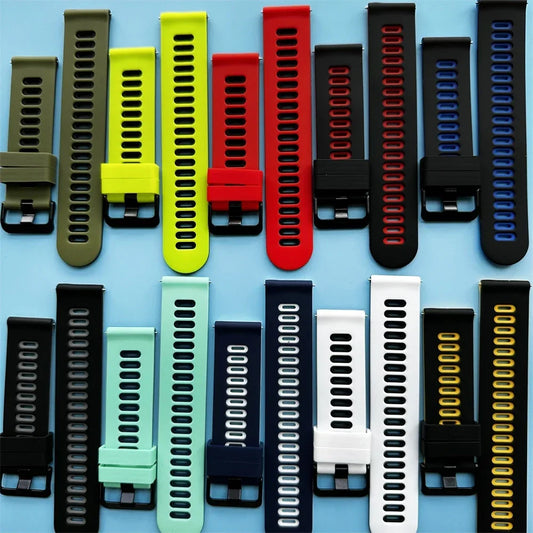 Flexibles Silikon-Sportarmband 20/22 mm – Komfort - Halt für Garmin - Co.