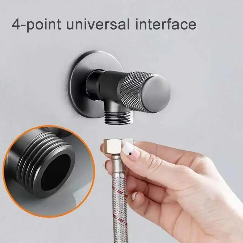 4 Punkte Einlassventil G1/2 Messing Wasserhahn Absperrventil für Bad & WC