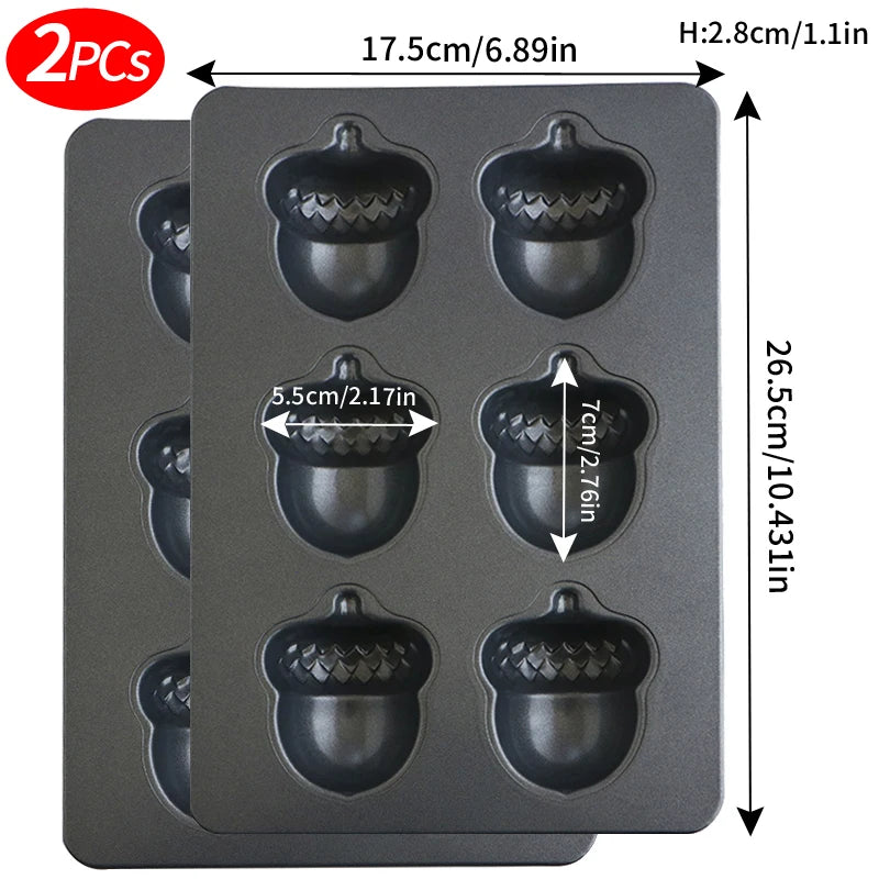 Antihaft Backform aus Kohlenstoffstahl für 6 Madeleines und Kekse