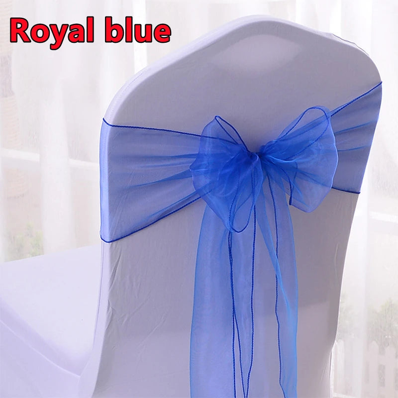 Elegante Organza Stuhlschärpen für Hochzeitsdekoration