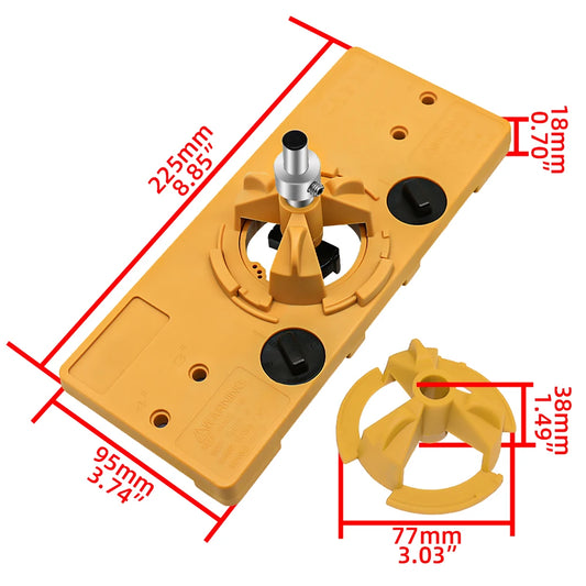 Verdeckte 35 mm Scharnierlehre mit Bohrführung für präzises Holzscharnierbohren