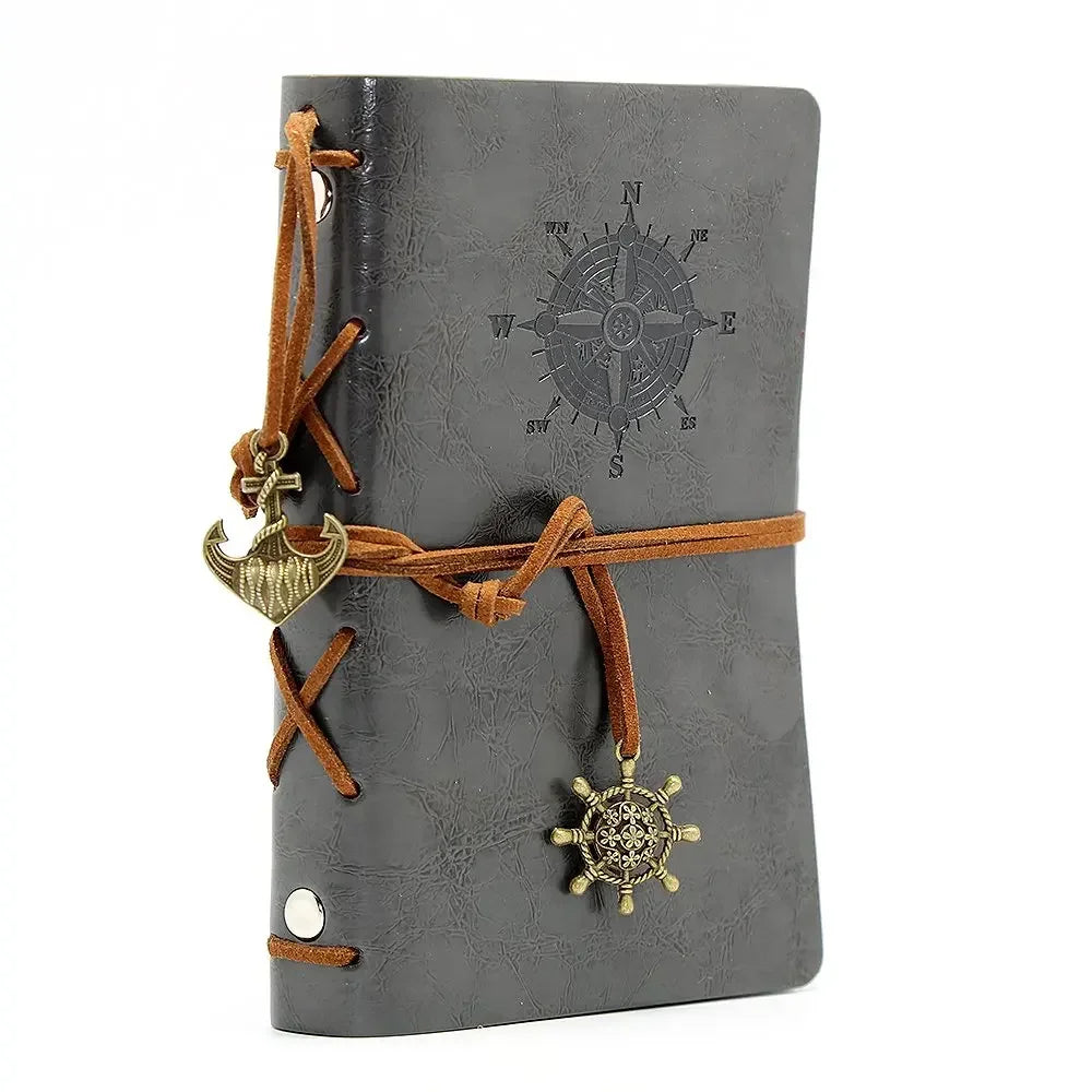 Retro Notizbuch weicher Leder-Einband 14x10 cm vielseitig nutzbar