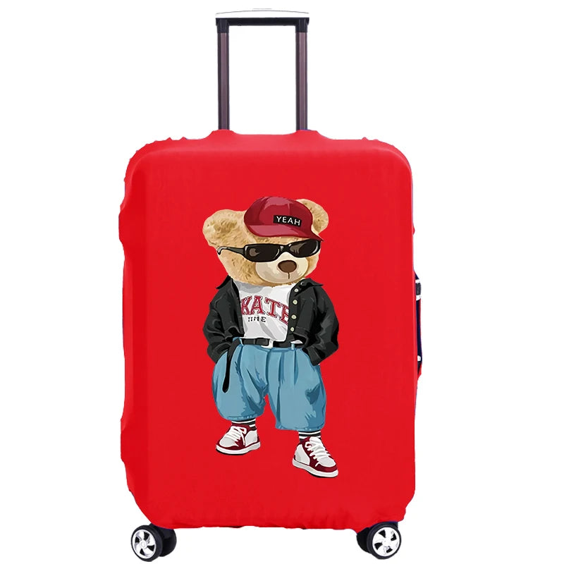 Elastische Koffer Schutzhülle mit Tierdruck für sicheres Reisen