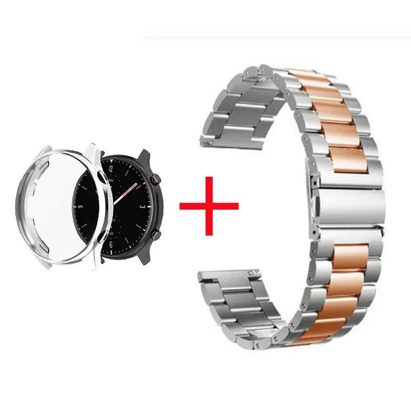 Edelstahl Strap & Case für Amazfit GTR 2 3 Pro