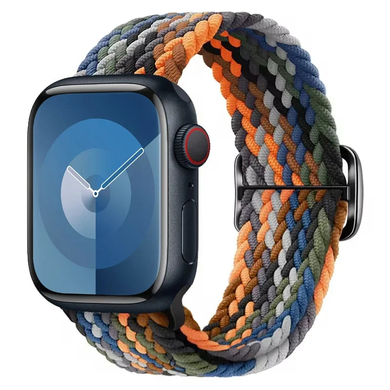 Geflochtenes Solo Loop Nylonarmband für Apple Watch Ultra und Serie