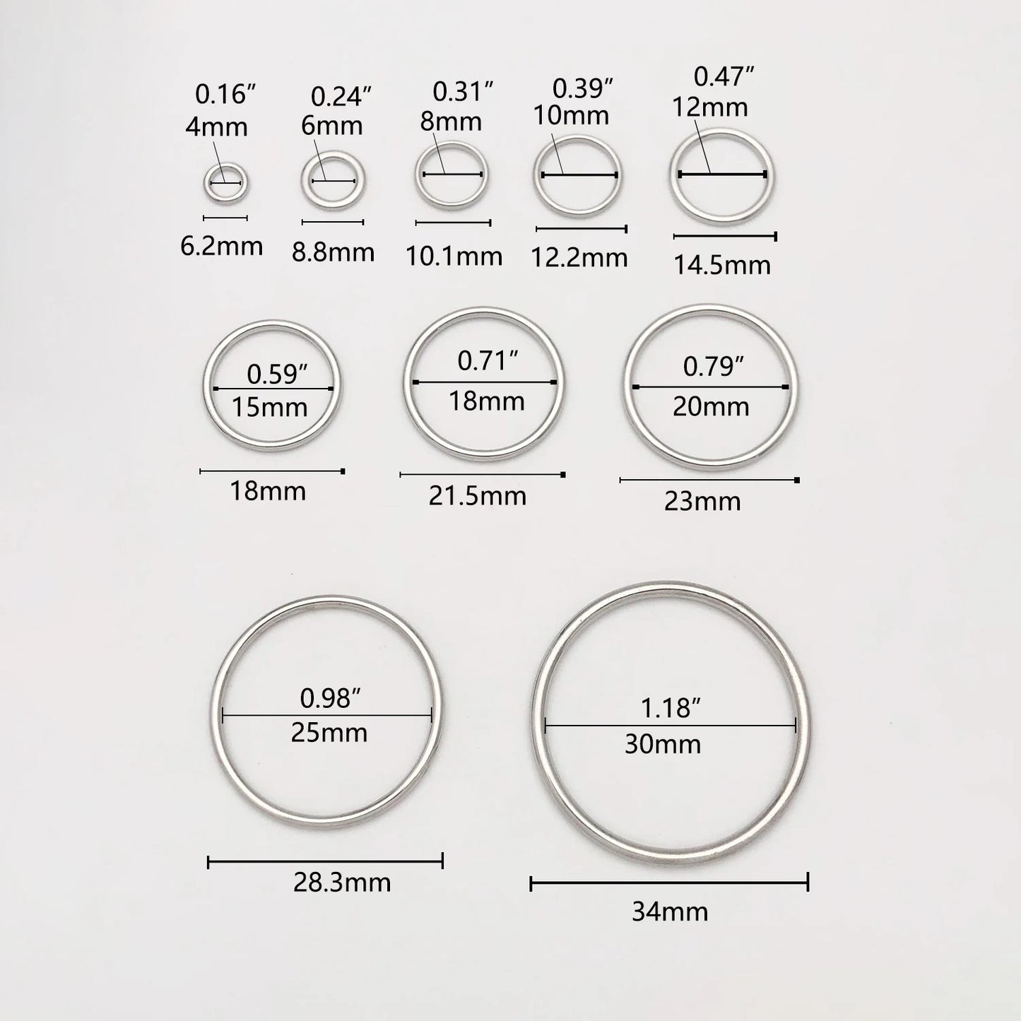 Vielseitige Metall Ringe und Schnallen für DIY Unterwäsche und Badeanzüge