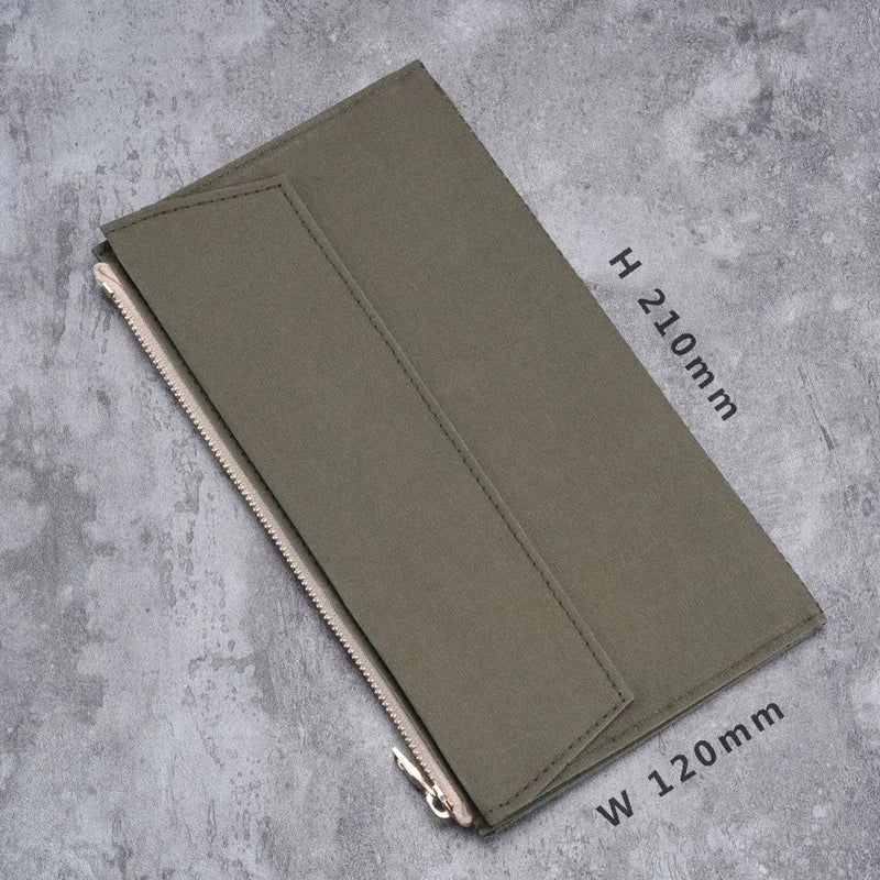 Reißverschluss Tasche Kartenhalter für Reisetagebuch Notizbuch Zubehör Organizer