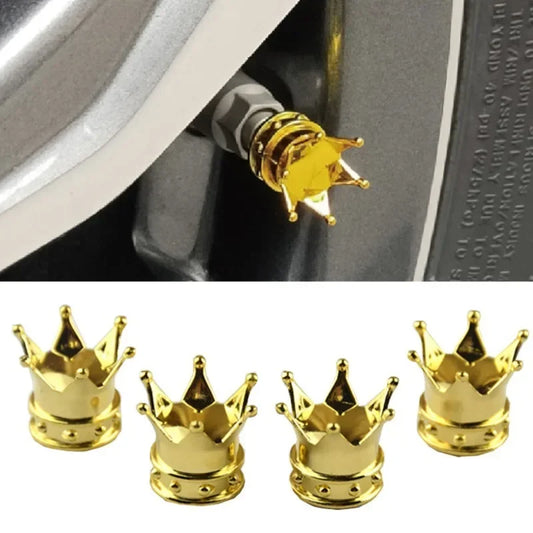 4er Set Kronen Ventilkappen Reifen Ventile Zubehör Dekoration Auto