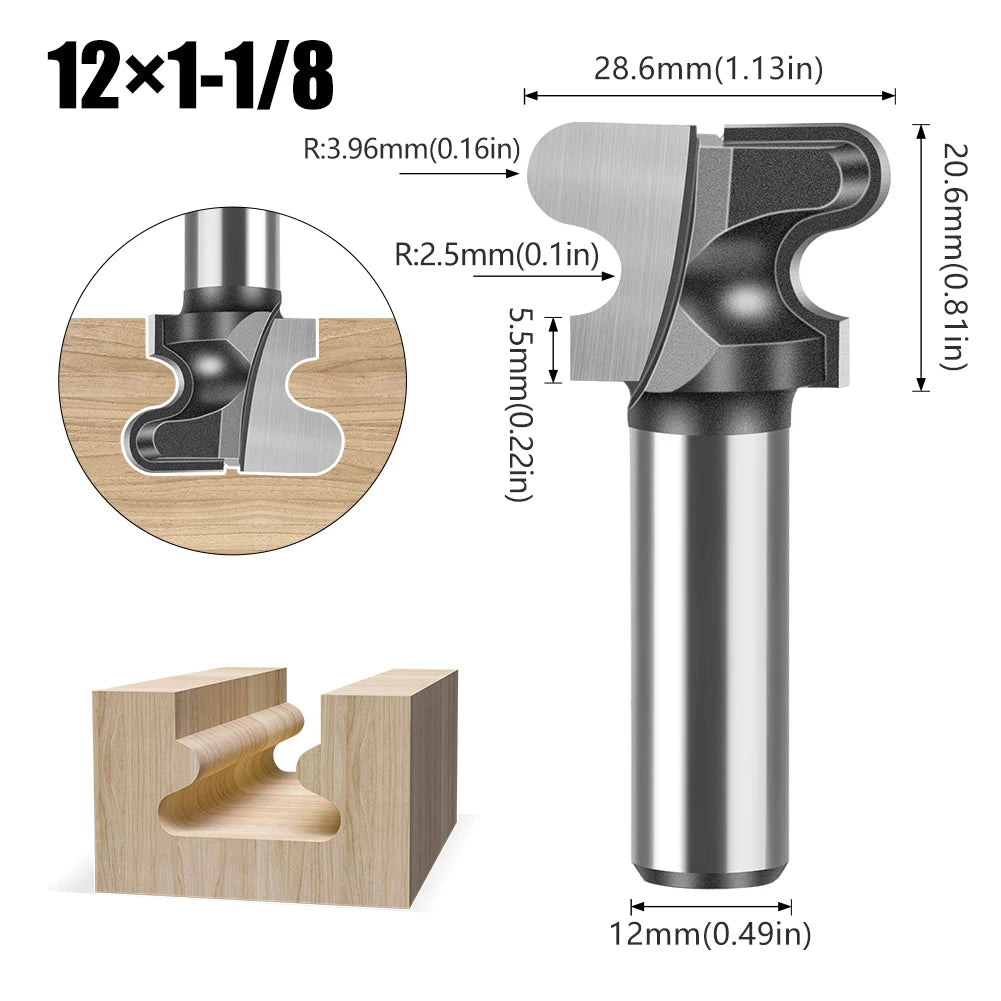 12mm Schaft Zwei Arc Nagel Clipper Router Bit für präzises Fräsen