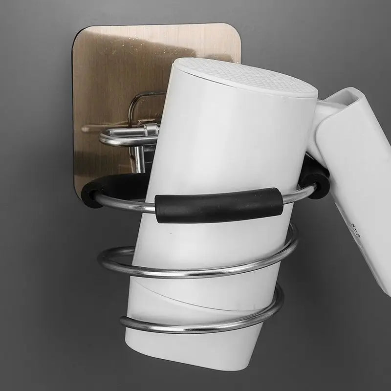 Wandmontierter Haartrocknerhalter aus Edelstahl – Platzsparend - Robust