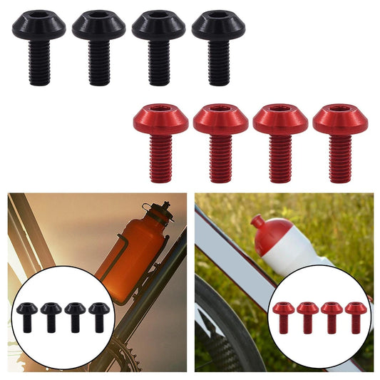 4er Set Aluminium M5 Schrauben für Fahrradflaschenhalter MTB Rennrad Zubehör
