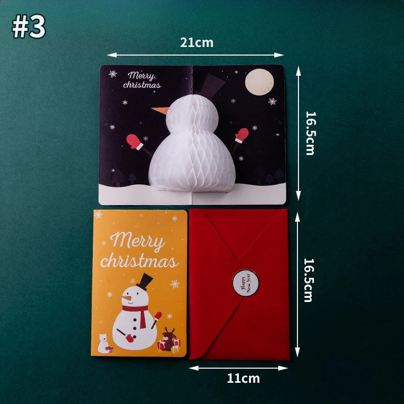 Festliche Faltkarten zum Frohen Weihnachtsfest und Neujahr