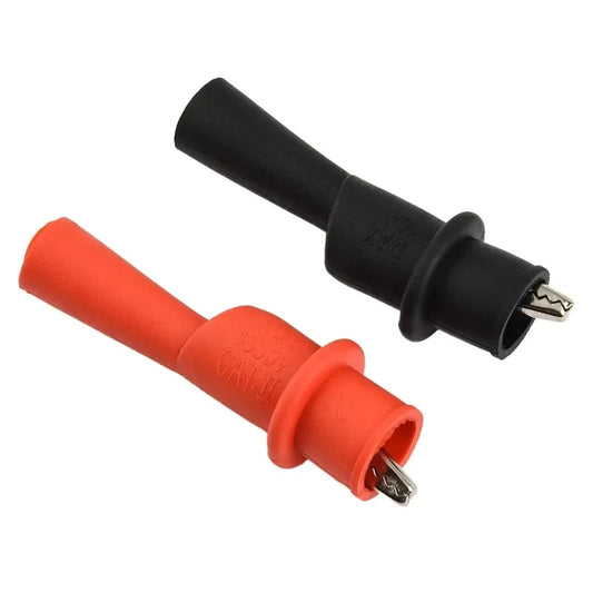 Sicher - Präzise: 2er Set Krokodilklemmen Rot/Schwarz 10A 1000V für Messungen