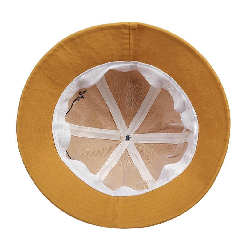 Leichter Baumwoll-Eimerhut mit Frosch-Design – Stylischer Sonnenschutz für Damen