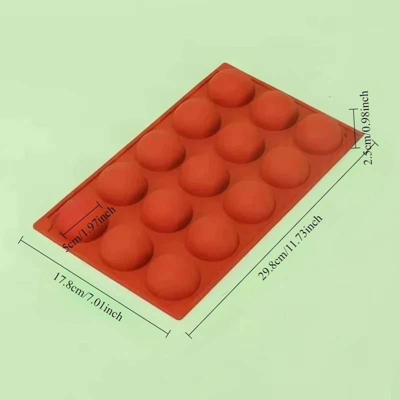 Halb Runde Silikonform für Mousse Desserts und Kuchen Dekoration