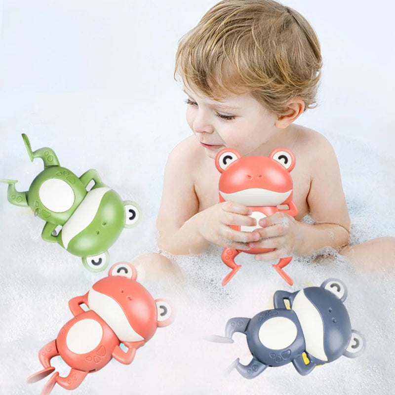 Frosch Badespielzeug für Baby - Kleinkind | Uhrwerk zum Schwimmen Baden