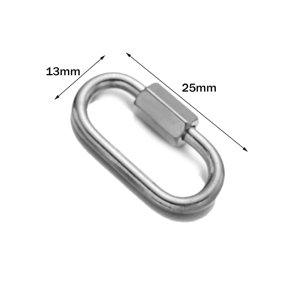 5er Set goldene Schraube Karabiner aus Edelstahl für Schmuck DIY