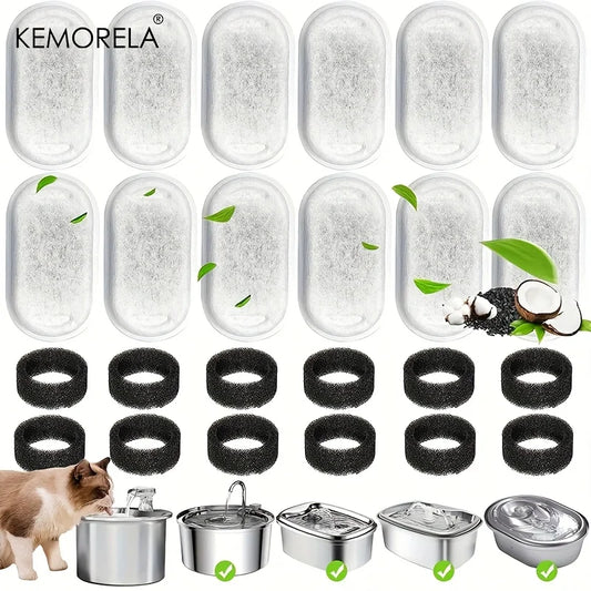 12/15 Katzen Wasserbrunnen Aktivkohle Schwamm Filter für Edelstahl Dispenser-Yabubest - Home & More