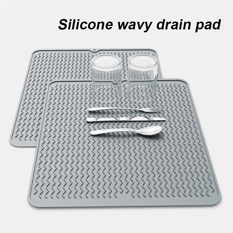 Küchenarbeitsplatte Silikon rutschfest Entwässerung Trockenunterlage faltbar