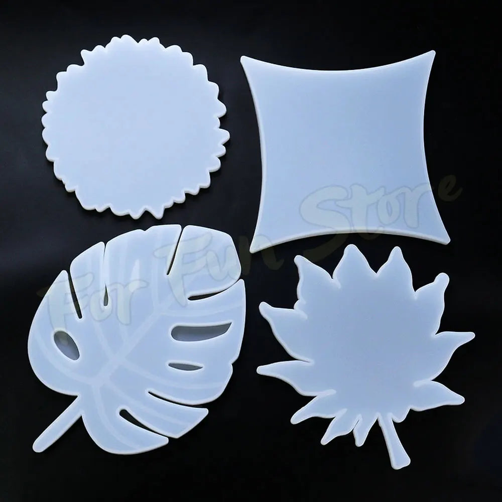 Silikonform Ahornblatt für DIY Epoxidharz Untersetzer Basteln