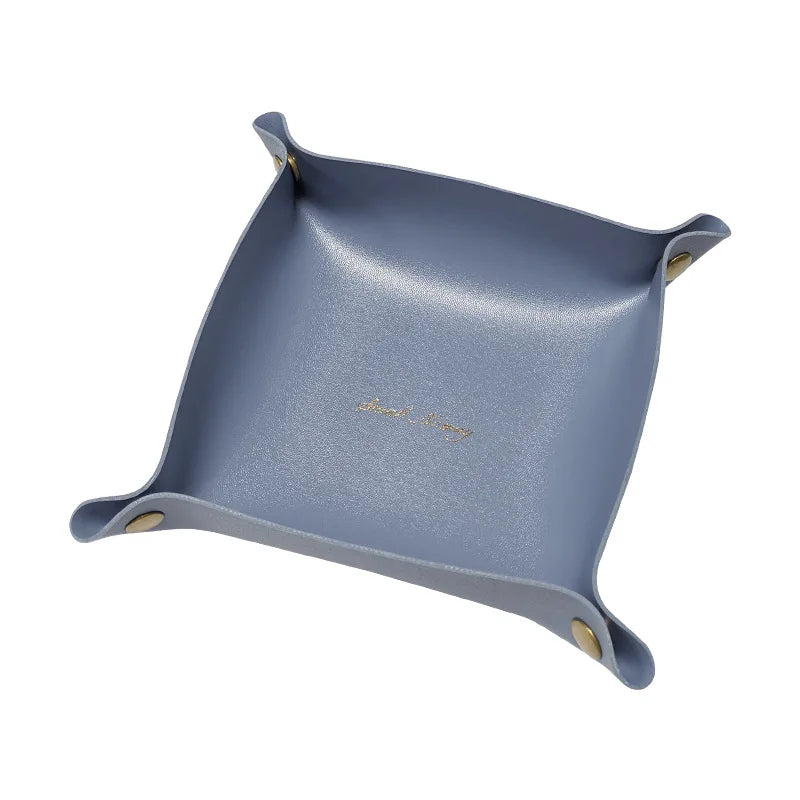 Leder Ablage Desktop-Organizer für Schlüssel Schmuck Kosmetik