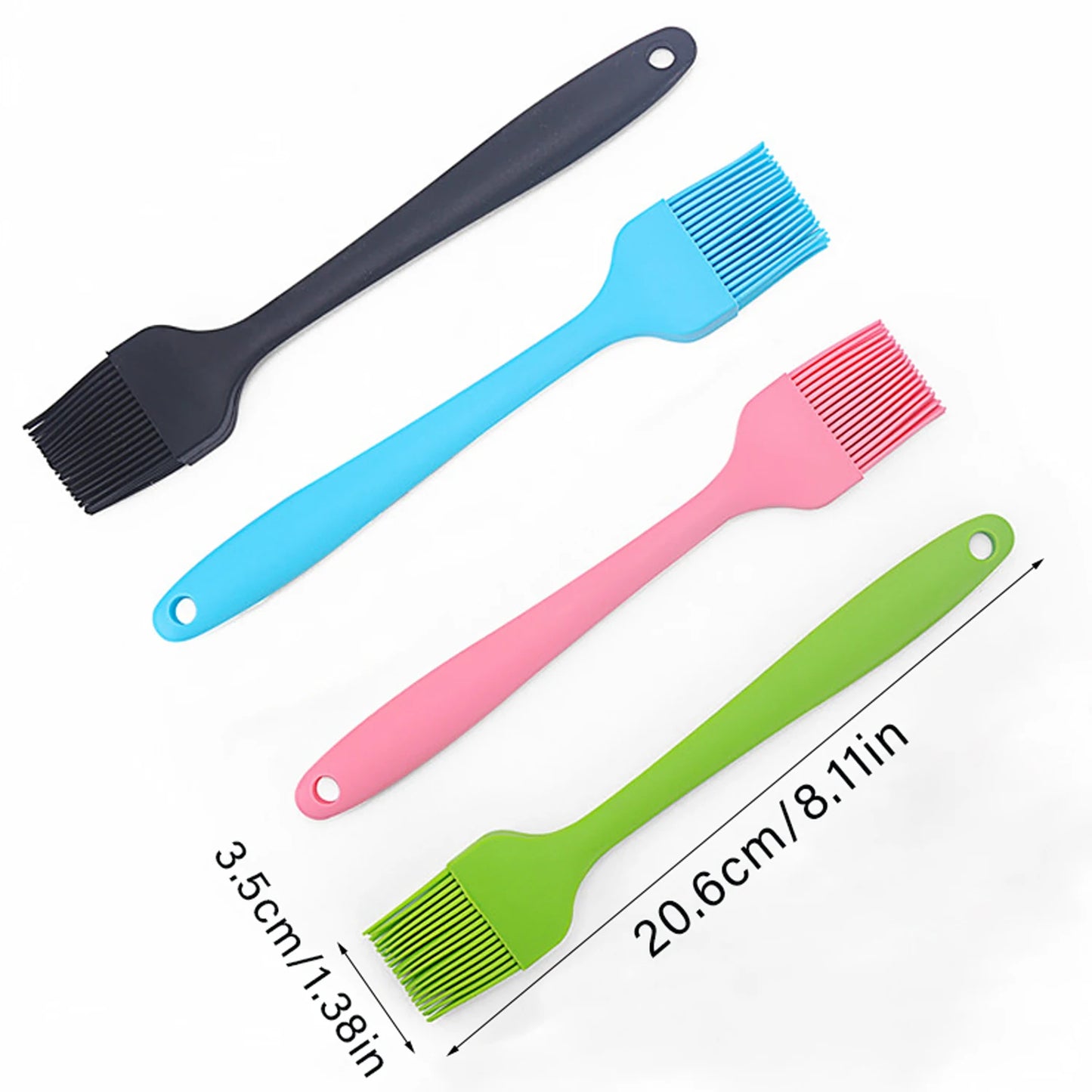 4er Silikonpinsel Set für Backen, Grillen, Kochen – Hitzebeständig - Vielseitig