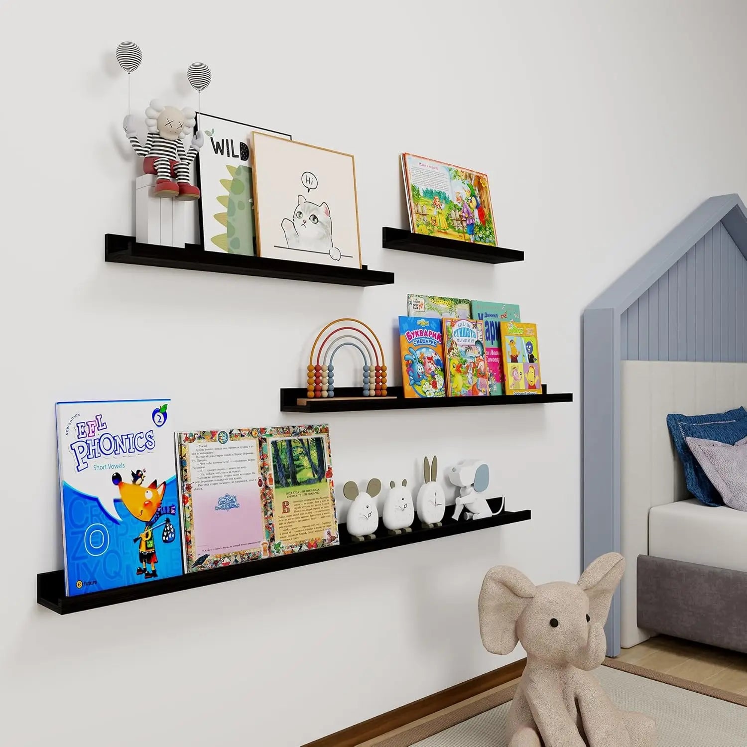 Platzsparendes Wandregal aus Aluminiumlegierung für Wohnzimmer und Bad