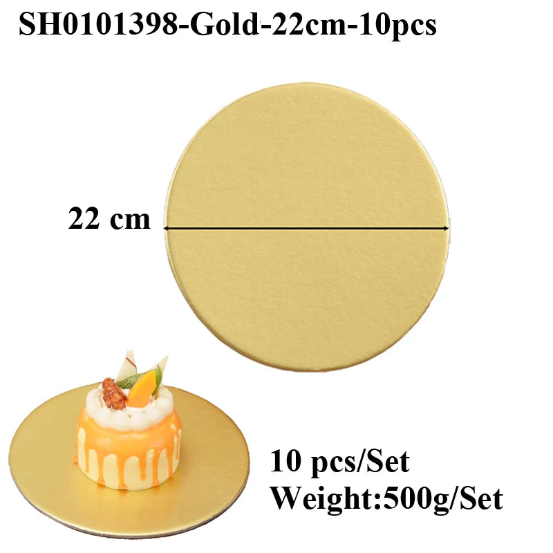 Umweltfreundliche runde Kuchenkartons mit goldener oder silberner Beschichtung