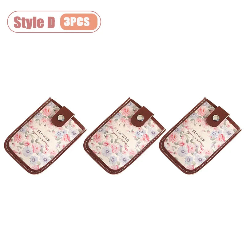 Kartenetui mit Vintage-Blumenmuster und mehreren Fächern für Damen